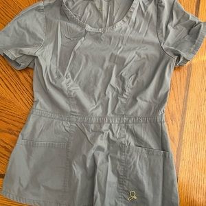 Jaanuu gray medical scrub top XS